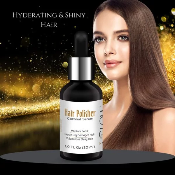 iGlow Hair Polisher Coconut Serum - Anti-Frizz Shine & Moisture Boost
